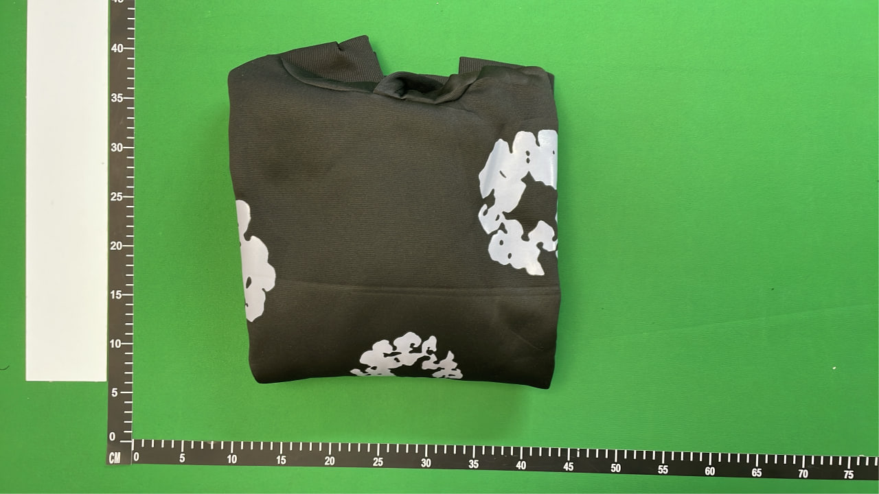 Grey Hoodie with White Floral 