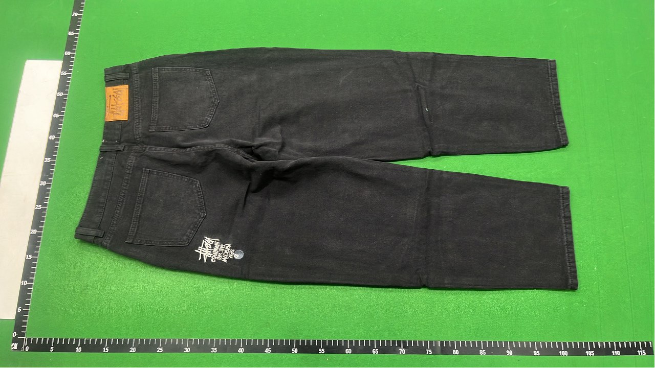 Stussy Black Varsity Jacket with Logo Embroidery -4