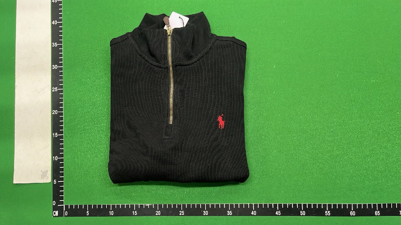Ralph Lauren Black Half-Zip Sweatshirt with Red Logo -2