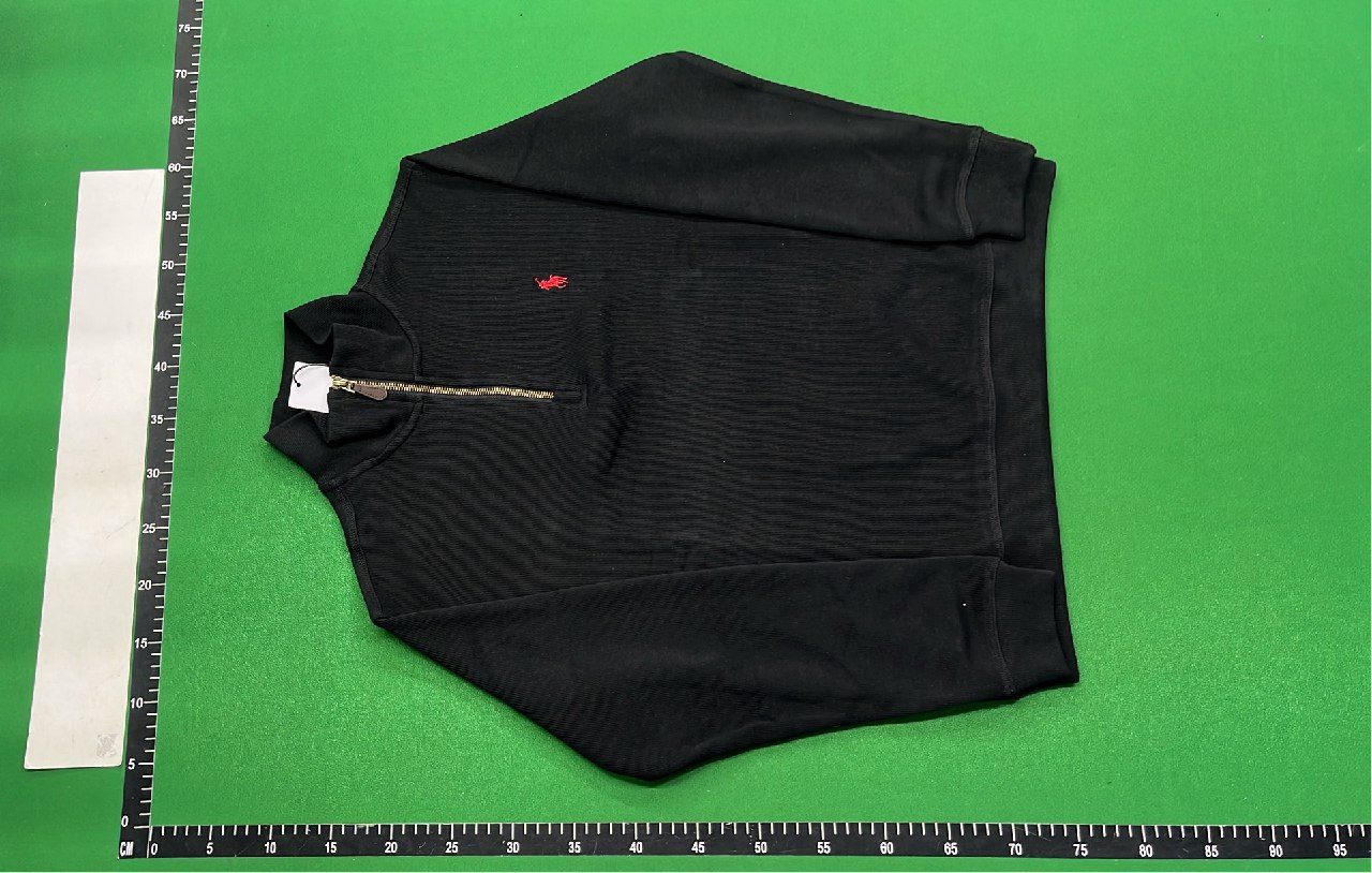 Ralph Lauren Black Half-Zip Sweatshirt with Red Logo -3