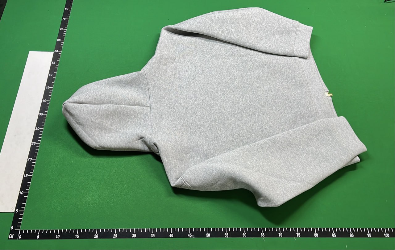 Men's Lightweight Hoodie - Grey, Zip-Up Sweatshirt  -2