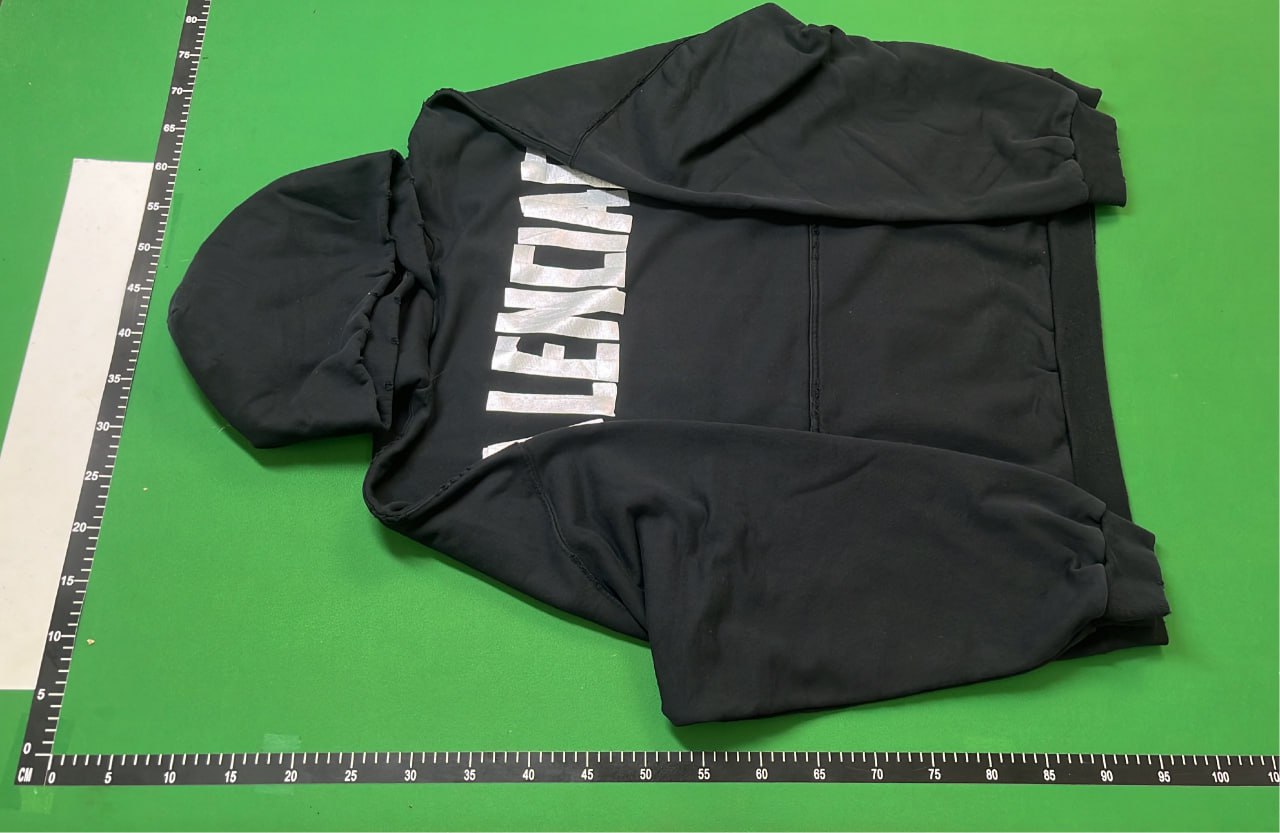 Balenciaga Black Hoodie with Logo Print - Fashion Streetwear#Balenciaga #Hoodies   -3