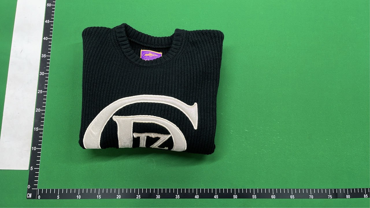 Vetements Black Ribbed Sweater with Graphic Logo #Vetements #Sweaters   -2