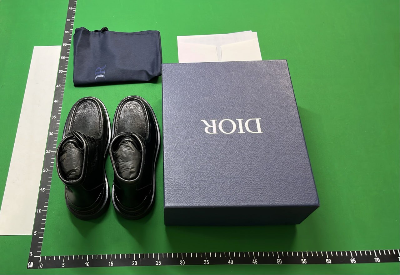 Dior Men's Brown Leather High-Top Sneakers with Monogram Pattern  #Dior #Shoes   -2