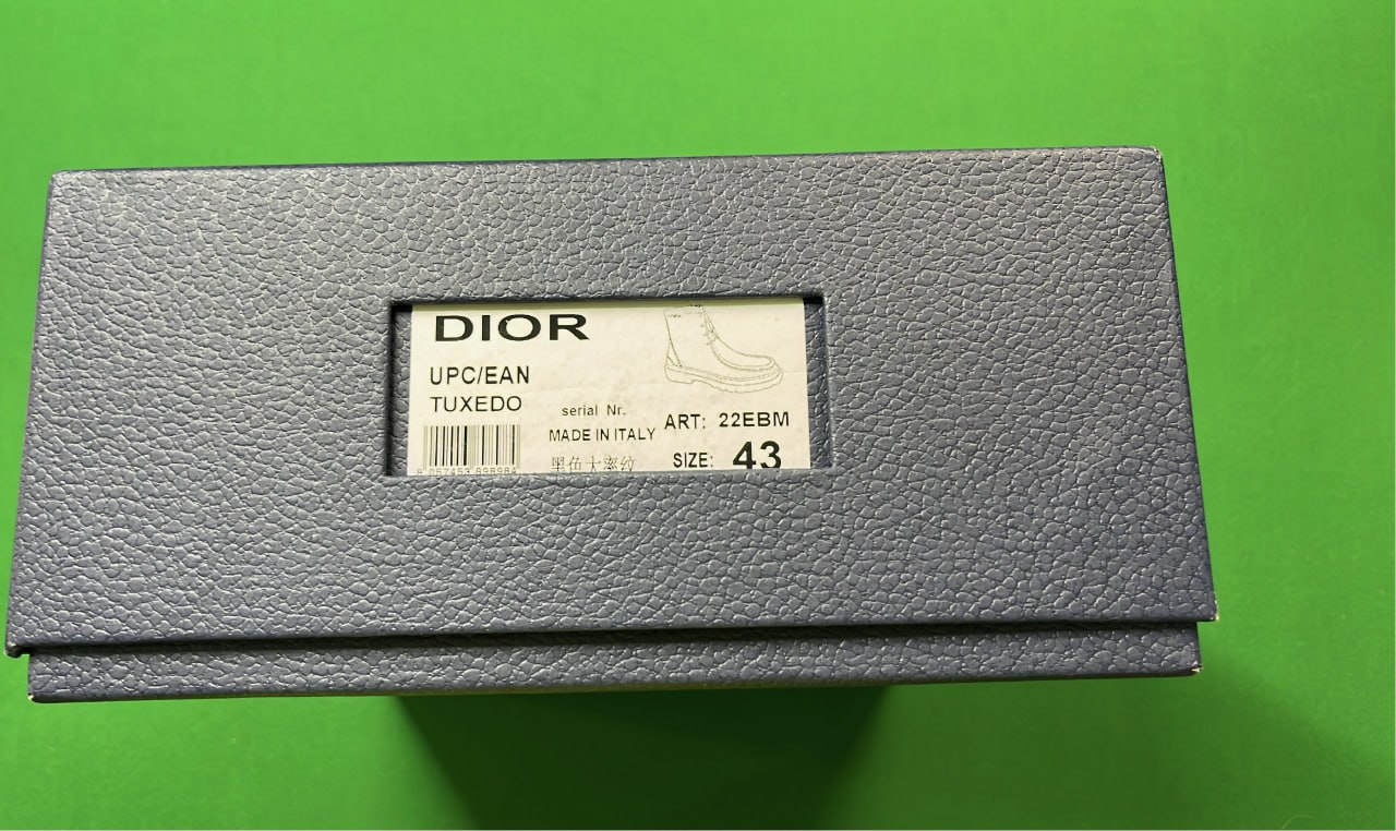 Dior Men's Brown Leather High-Top Sneakers with Monogram Pattern  #Dior #Shoes   -4