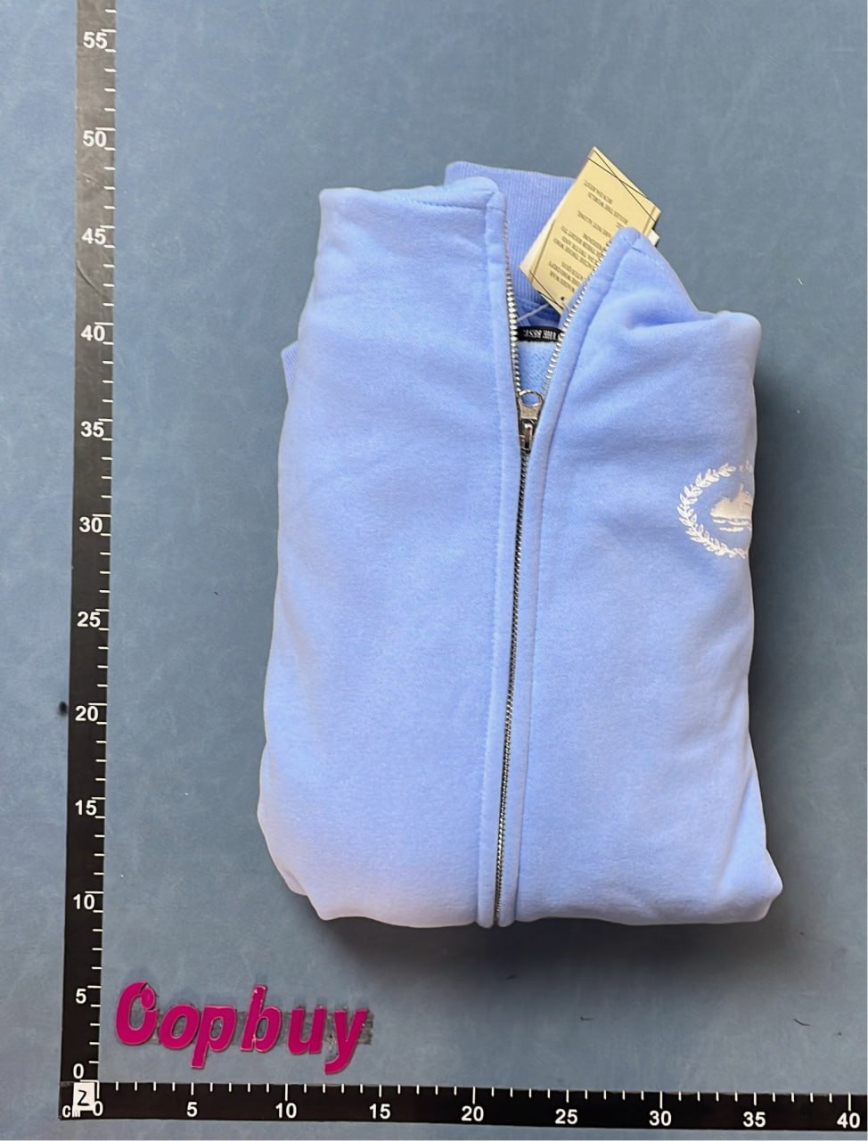 Corteiz Hoodie - Grey and Blue Half-Zip Sweatshirt with Embroidered Logo  #Corteiz #Hoodies   -3