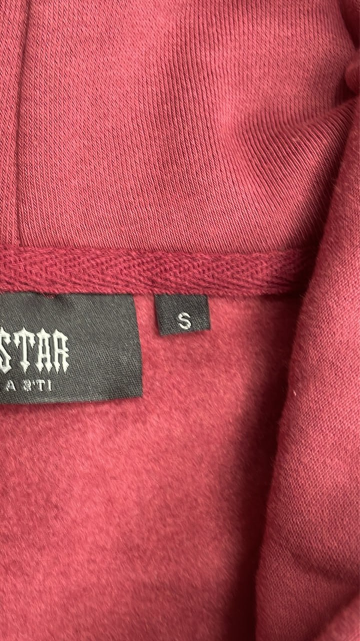 Burgundy Zip-Up Hoodie and Jogger Pants Set for Men  #Burgundy #Sets   -3