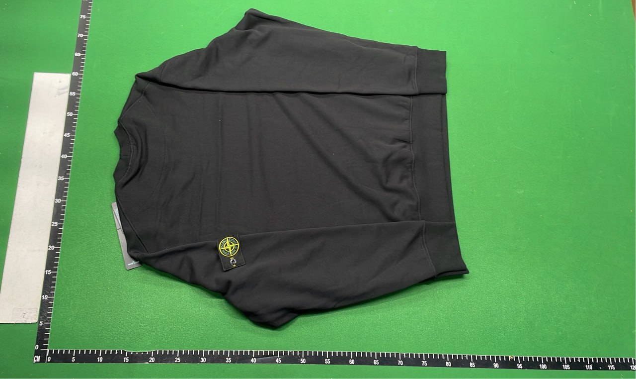  Stone Island Black Cotton Sweatshirt with Patch Logo  #StoneIsland #Sweaters   -2