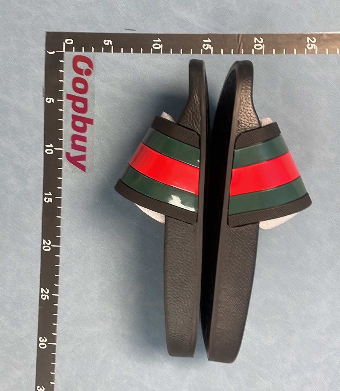  GUCCI Men's Classic Slide Sandals with Red and Green Stripes#GUCCI #Sandals   -3