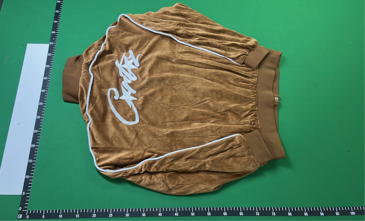  Velvet Tracks Brown Zip-Up Jacket with White Stripes  #Velvet #Jackets   -3