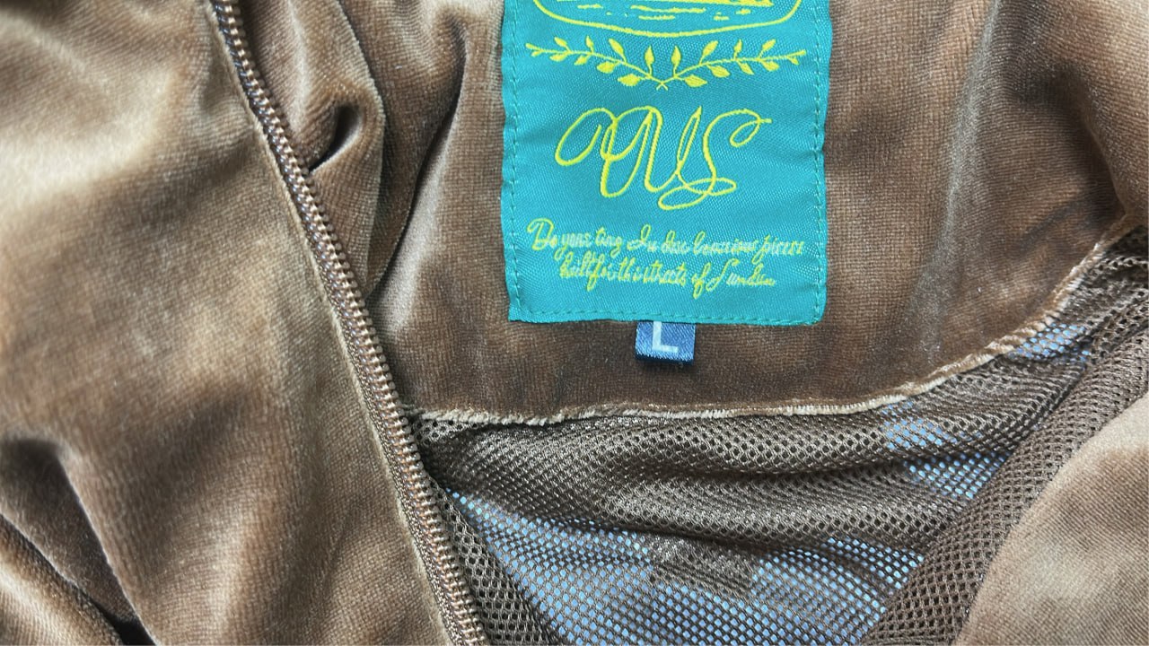  Velvet Tracks Brown Zip-Up Jacket with White Stripes  #Velvet #Jackets   -4