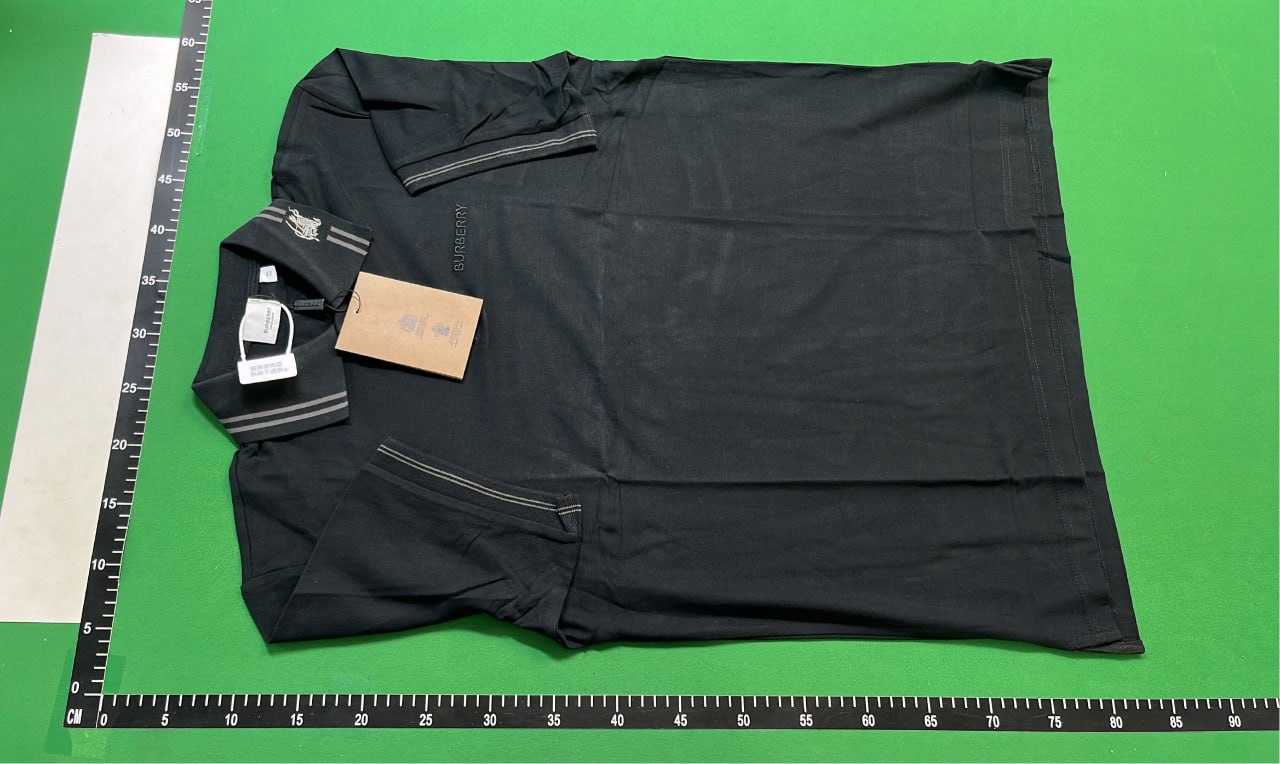    Burberry Men's Black Polo Shirt with Embroidered Logo #Burberry #PoloShirt   -3