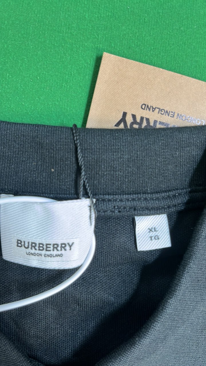    Burberry Men's Black Polo Shirt with Embroidered Logo #Burberry #PoloShirt   -4